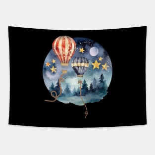 Air Balloon Vintage Wings Sky Travelling Since Tapestry