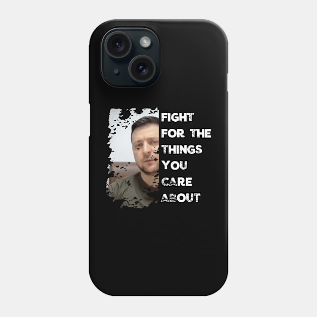 Fight For Ukraine Patriot Zelensky Distressed Soldier Phone Case by Little Duck Designs