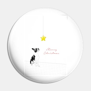 A Boston Terrier Christmas Pin