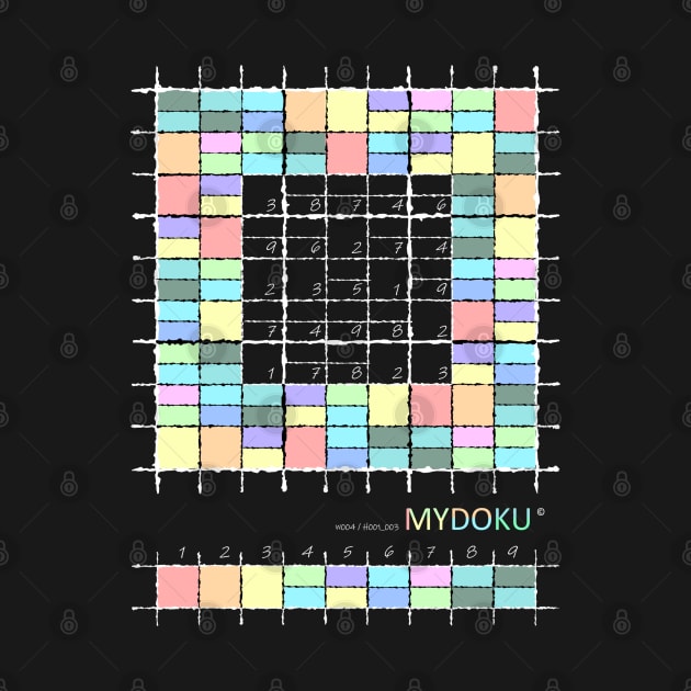 Mydoku_W004_H001_003_F: Sudoku, Sudoku coloring, logic, logic puzzle, holiday puzzle, fun, away from screen by Mydoku