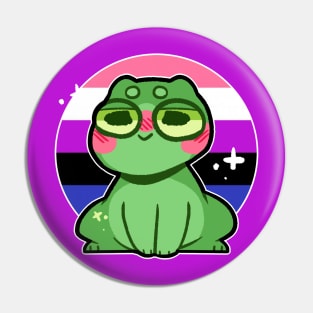 pride frog- Genderfluid Variant Pin