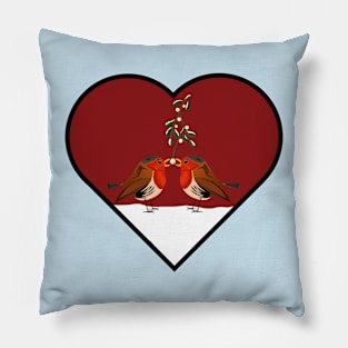 Winter Love Birds Pillow