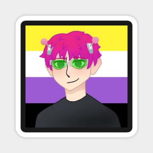 Saiki Non-Binary Pride Magnet