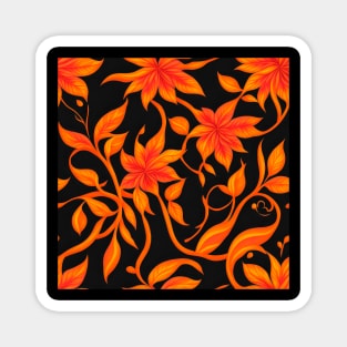 Seamless flower and leaf pattern, Magnet