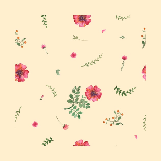 Elegance Seamless pattern with flowers by Olga Berlet