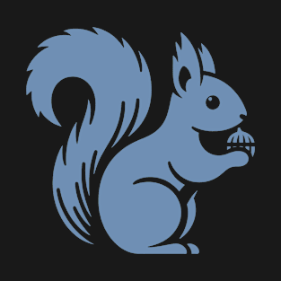 Minimalist Squirrel Silhouette with Nut T-Shirt