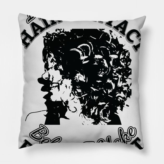 Curly hair don't care, Original design gift for your loved ones Pillow by AdrenazinShirts