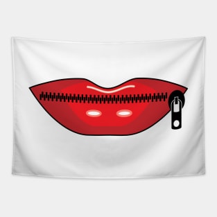 Mouth zipper Tapestry