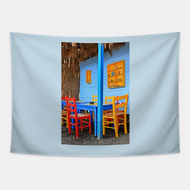 Have a seat at Therma - Kos island Tapestry by Cretense72