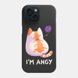 No Talk Me Im Angy // Angry Kitty Meme, Fluffy, Kawaii Phone Case