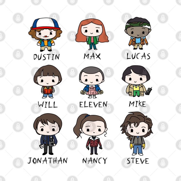 Stranger Things Kids Fan Art by chibicrayon