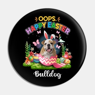 Bunny Bulldog Oops Happy Easter Eggs 2024, Easter Dog Pin