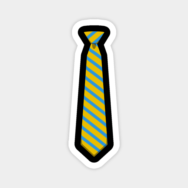 Tie Blue Yellow Bachelor Groom Party Magnet by MooonTees