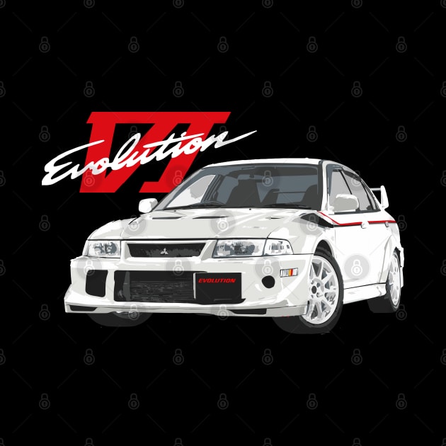 lancer evo 6 TME white by cowtown_cowboy