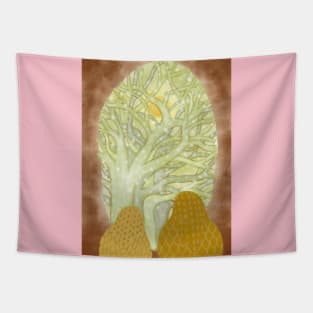 A magical forest in winter - save the forests Tapestry
