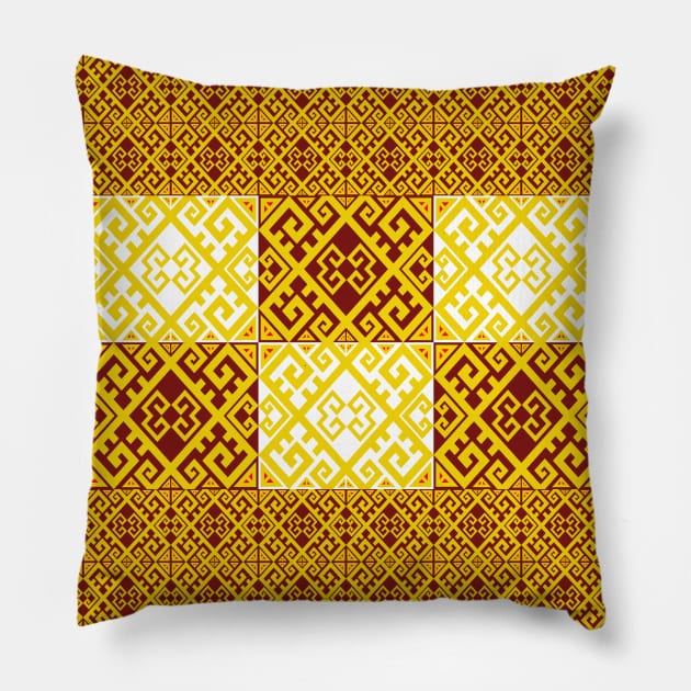 beautiful yellow pattern Pillow by noke pattern