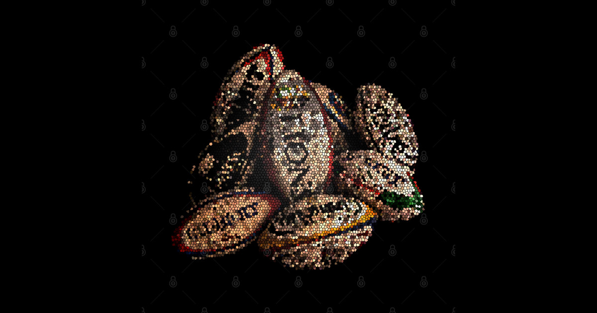 Miniature Rugby Balls Still-Life Mosaic - Mosaic - Sticker | TeePublic