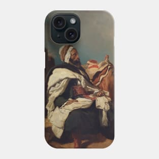 Seated Arab Man with Horse by Alfred de Dreux Phone Case