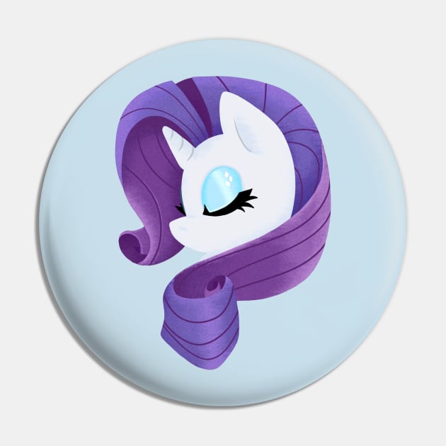 Pony Portraits - Rarity Pin by SmidgeFidge