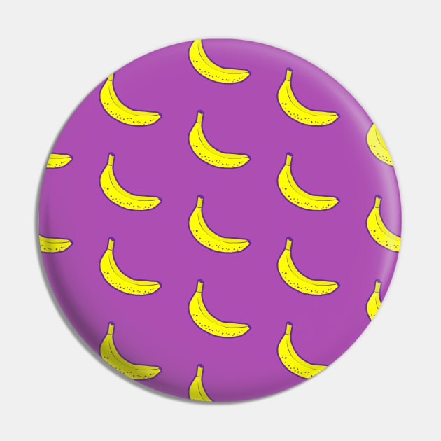 Banana Pattern (purple) Pin by designminds1