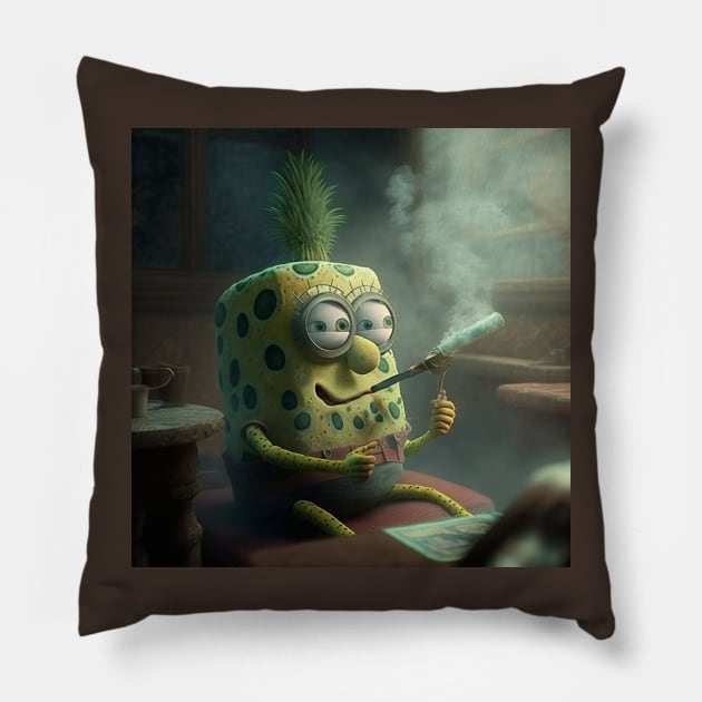 bob smoking weed Pillow by PicRidez