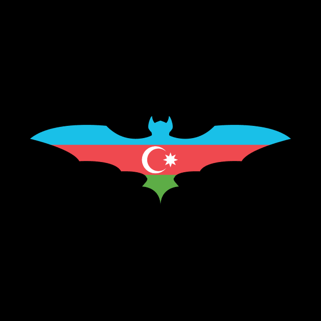 Azerbaijan Bat Flag by Wickedcartoons