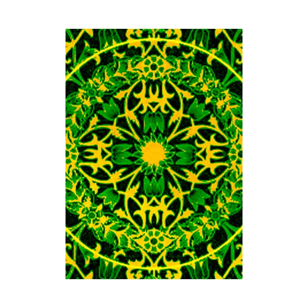 Green & Yellow Mandala by HIghlandkings