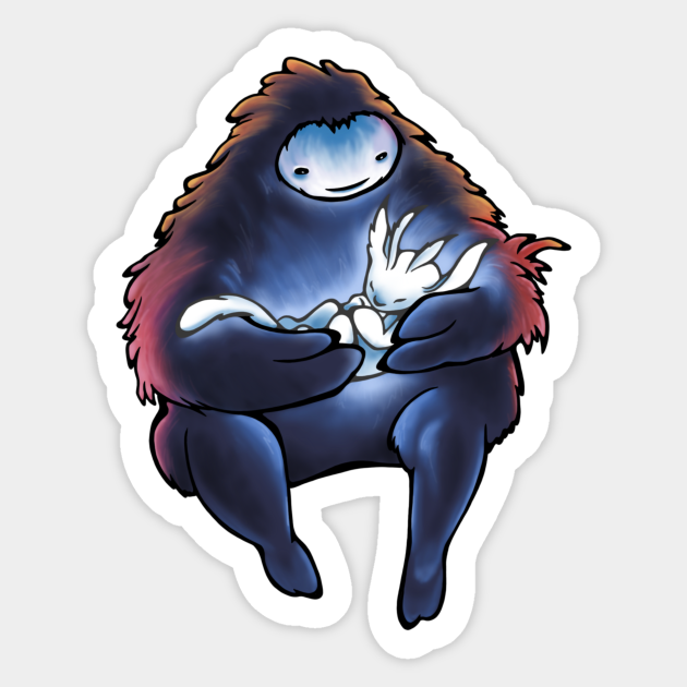 Ori And Naru Ori And The Blind Forest Sticker Teepublic Ori leaves the cave and climbs a tree containing some more fruit naru couldn't reach, then brings them back. ori and naru