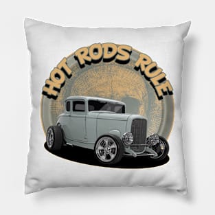 Hot Rods Rule Pillow