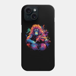 Snow Monkey Playing Violin Phone Case