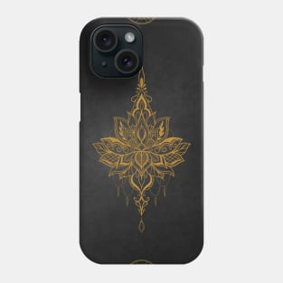 Noble golden lotus flower. Phone Case