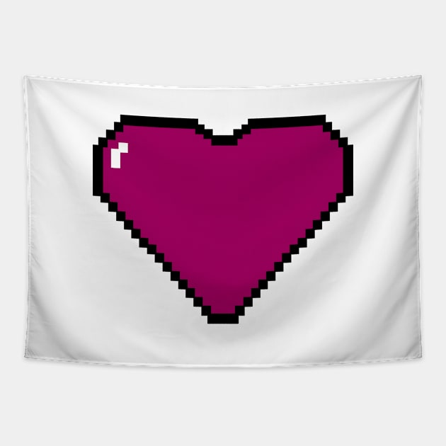 Pixel heart Tapestry by The Smudge