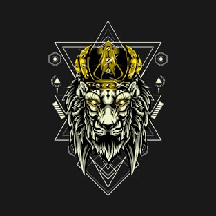 Fierce Mecha Lion With a Crown T-Shirt