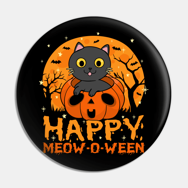 Happy Meoween Pin by MZeeDesigns