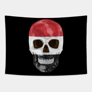 Yemen Flag Skull - Gift for Yemeni With Roots From Yemen Tapestry