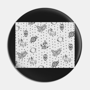 Polka Dot Star Tattoo Pattern Design Pin