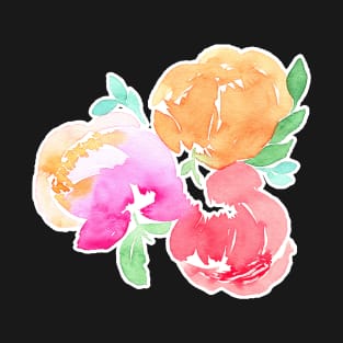 Happy Peonies (Watercolor) T-Shirt