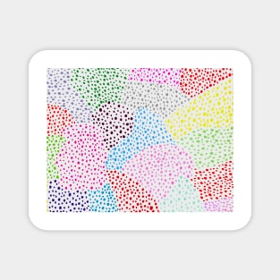 Abstract Rainbow Polka Dots Magnet