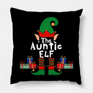 Funny Family Matching Christmas Aunt Elf Pillow