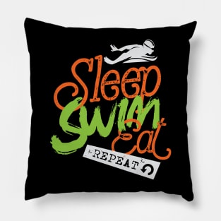 Sleep Eat Swim Repeat Pillow