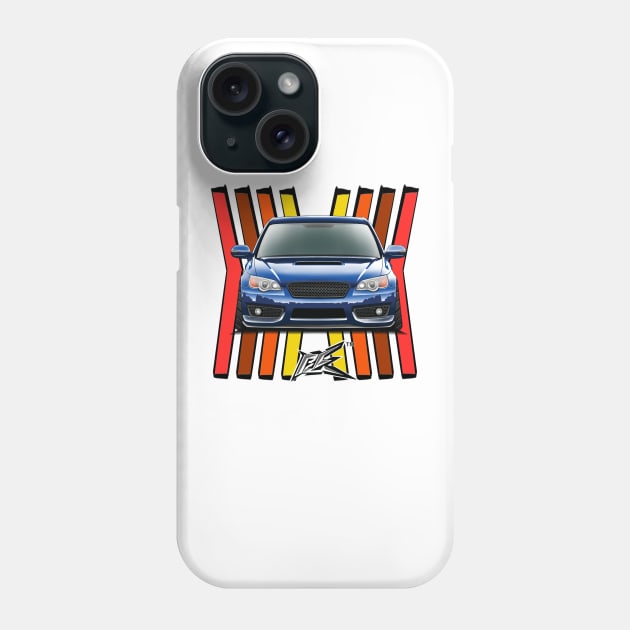 subaru legacy b4 rally blue Phone Case by naquash