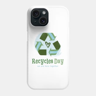 America Recycles Day green design Phone Case