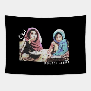 Afghan girls (dark background) Tapestry