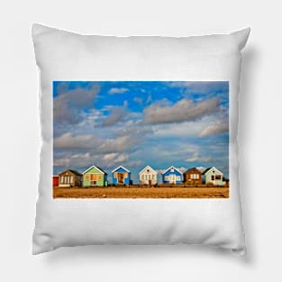 Hengistbury Head Beach Huts Bournemouth Dorset UK Pillow