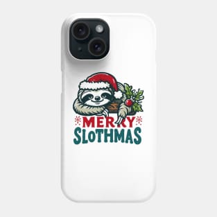 Funny Merry Slothmas Christmas Pajama for Sloth Lovers Phone Case