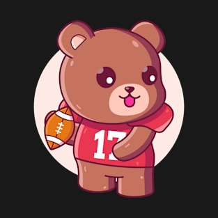 Brown Bear Rugby American Football T-Shirt