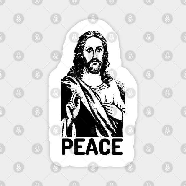 Jesus, Peace Sign, Jesus Peace Magnet by ChristianLifeApparel