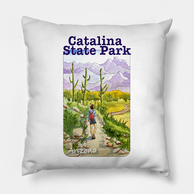 Catalina State Park, Arizona Pillow by MMcBuck