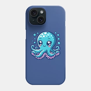 Cute Blue Octopus Phone Case