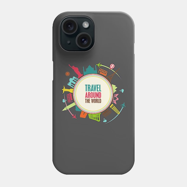 World Travel Monuments Phone Case by TomCage